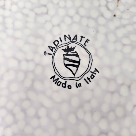 VTG Tadinate Italy Signed Baroque Ceramic Vegetable Design Oval Serving Bowl - Picture 5 of 9